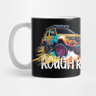 Off road Rough rider, off road adventure retro design. Mug